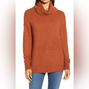 Caslon (Nordstrom) turtleneck sweater. Rust color.